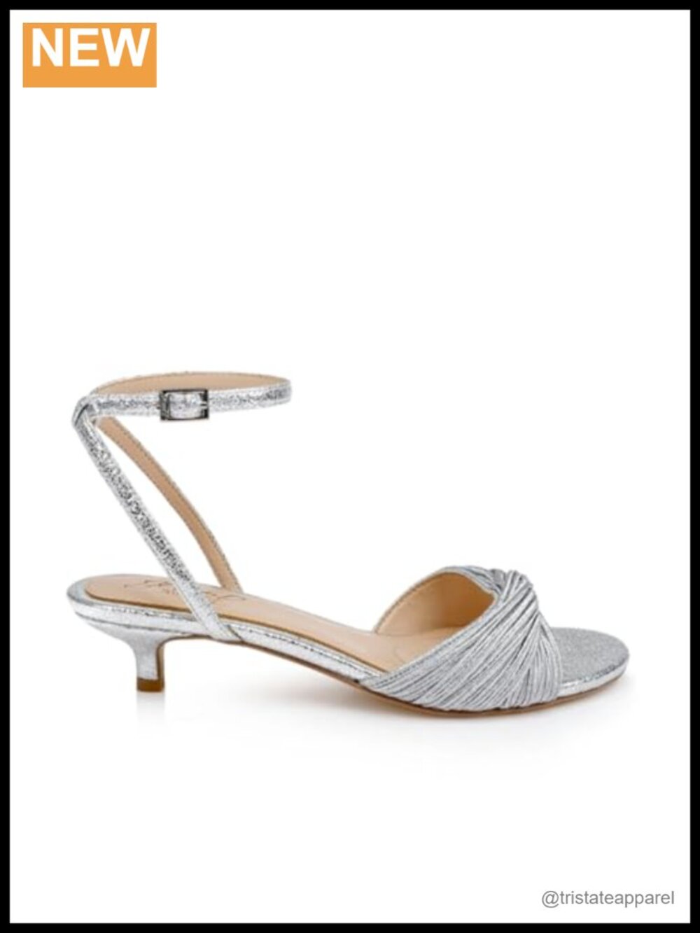 Kitten Heel Wedge Sandal with Ankle Strap
